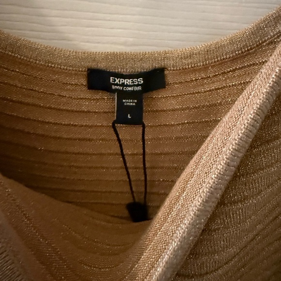 Express Tan Ribbed Dress - Picture 4 of 5